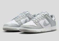 Nike New Mens Dunk Low White Light Smoke Grey