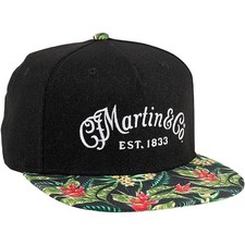 Martin Martin Flat Brim Baseball Cap, Oahu Logo, Black