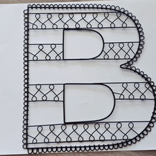 PB Pottery Barn Teen Black Metal Wire Wall Decor Letter " B "