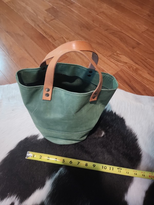 Joji & Co Pampa Bucket Muted Green Lightly Used Small Great Condition Ships Free