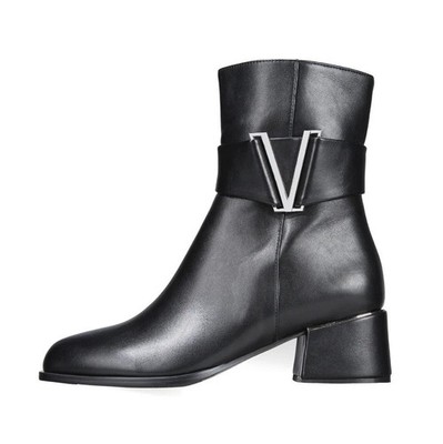 Vaila Womens 13 M Black Cadence Zip Up Block Heel Boots NIB YB8