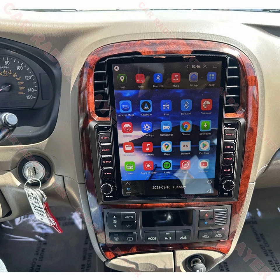 Wireless CarPlay Android13 Car Radio GPS FM BT +CAM For Hyundai Sonata 1999-2005 - Image 3 of 4