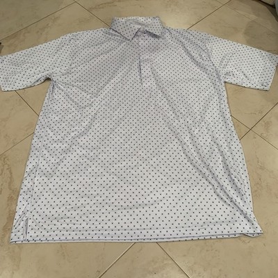 Collars & Co. Mens Size 3XL XXXL The Dress Collar Performance Golf Polo White