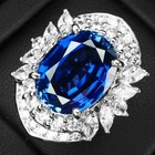 Invaluable Royal Blue Sapphire 12.70Ct 925 Sterling Silver Handmade Rings Gift