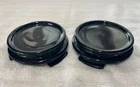 2 Fenton Black Glass Display Pedestal Stands for Vases, Bowls, etc.