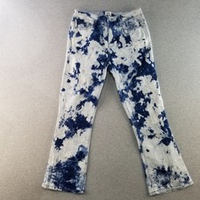 Wash Lab Jeans Women's Sz 9/29 Blue Wash Cropped Stretch Comfort Marble Wash