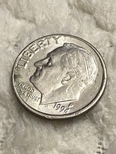 1994 P Roosevelt Dime Circulated Full Bands