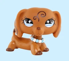 Mini Toy Pet lps Dachshund#640 with Accessorie Animal Dog Collection Kid Gift
