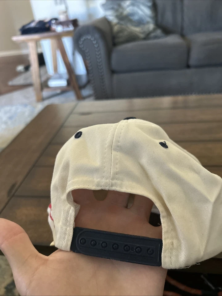 Gorra de béisbol retro blanca vintage años 90 Logo7 bandera de Estados Unidos 1996 Juegos Olímpicos Atlanta Foto 3 de 4