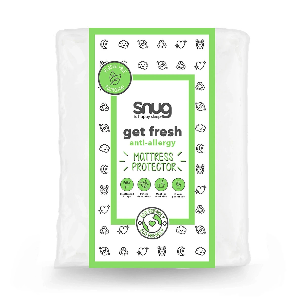 SNUG - King (150cm x 200cm) Get Fresh anti-allergy Mattress Protector | BNIP