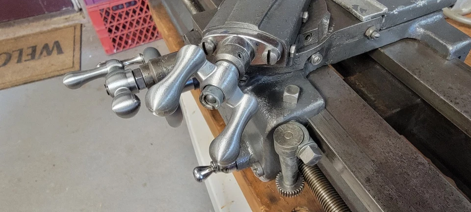 Atlas Craftsman 618 6" Lathe Compound Slide Crank, Thumb Hand Wheel - Image 3 of 4