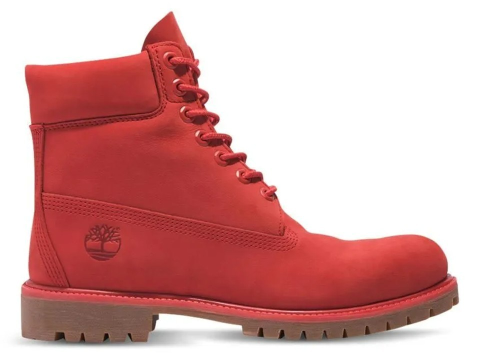Timberland Rojo 50 Aniversario 6 Pulgadas Botas Impermeables A5VEW-DV8 Talla UK 6.5-9.5