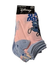 Disney Stitch 6 Pair Ankle Socks Womens Shoe Size 9-11 Lilo Stitch NWT