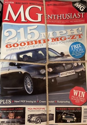 MG ENTHUSIAST CAR MAGAZINE - 12 ISSUES January to December Year 2006 UK Midget