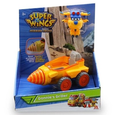 Super Wings - Donnie's Driller Fahrzeug | Transform-A-Bot Donnie Kinder Spielfigur