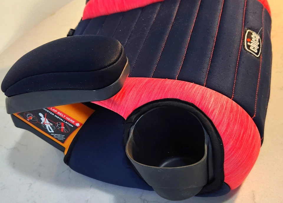 Asiento de coche elevador sin respaldo Chicco GoFit - rosa/negro elegante diseño bicolor Foto 3 de 4