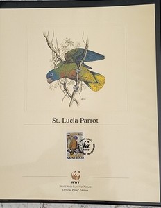 Postal History FDC PANELS St. Lucia Scott #902-903 Amazon Parrot 1987 Set Of 4