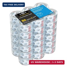 Clear Packing Tape Refills Heavy Duty,36 Pack,2.7 Mil,1.88" 68 Yd  Total 2448 Y