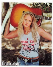Autographed 8x10 Photo - Miranda Lambert Early Career Country Music