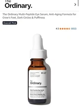 The Ordinary Multi-Peptide Eye Serum, 15 mL / 0.5 oz NEW 
