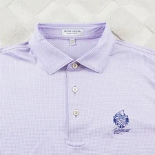 Peter Millar Lochinvar Golf Club Polo Shirt Mens Large Summer Comfort Plaid