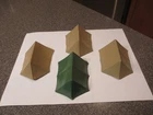 THREE VINTAGE MARX BLUE & GRAY CIVIL WAR PLAYSET TAN PUP TENTS & ONE ARMY TENT