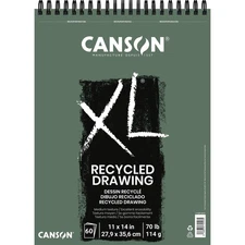 XL Series Recycled Drawing Paper Pad, Top Wire Bound, 70 Pound, 11 x 14 Inch,...