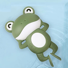 Wind-Up Swimming Frog Bath Toy - BPA-Free Clockwork Water Toy for Bathtub Pool