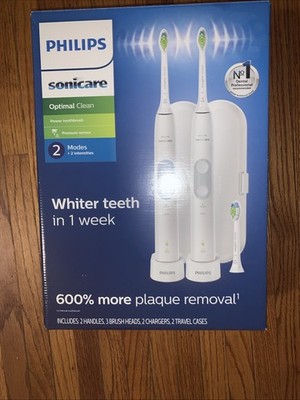 Philips Sonicare Optimal Rechargeable Toothbrush, 2-count - 2858210  HX6829 NIB