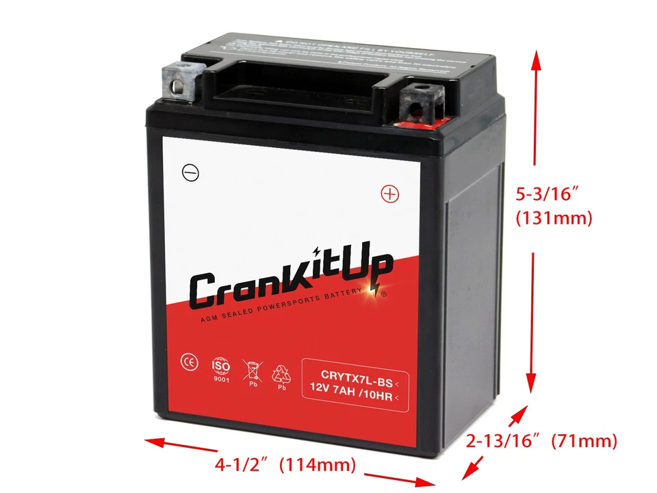 YTX7L-BS YTZ8V 12V Motorcycle ATV Sealed AGM GEL Battery Maintenance Free - Image 2 of 3