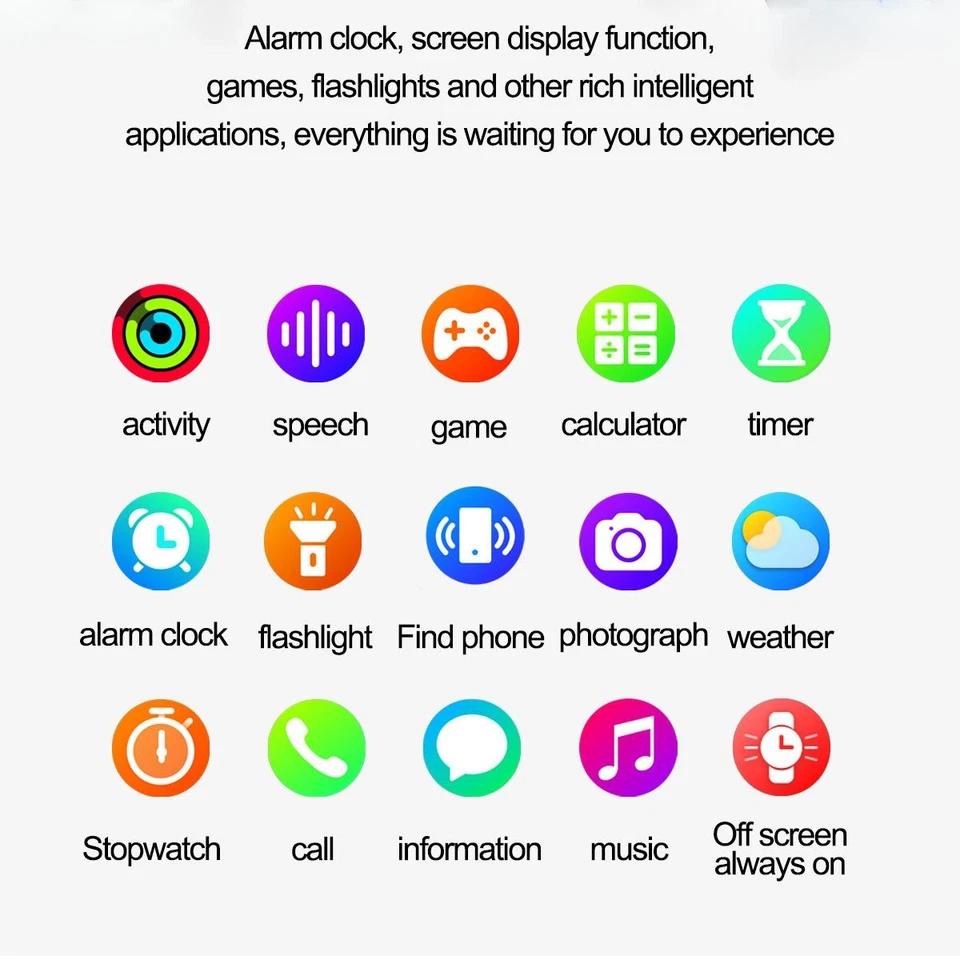 Reloj Inteligente Mujer Hombre Pantalla 2.0 - Impermeable Rastreador de Ejercicio Con Bluetooth Ca Foto 2 de 4