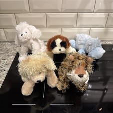 EUC GANZ Webkinz  Lil Kinz Lot of 5 Plush - 3 Dogs 1 Hippo 1 Leopard No Tags