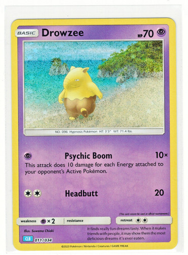 2023 Pokémon  TCG Classic: Blastoise Deck DROWZEE 11/34 MINT HOLO