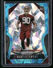 2019 Panini Prizm Football Prizm Blue Ice Montez Sweat #391 PSA 9
