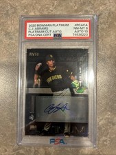 2020 Bowman Platinum - Wal-Mart Platinum Cut Auto C.J. Abrams /50 PSA 8 Auto 10