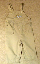 Carters Baby Boys Tan Overalls Teddy Bear Size 12 Months