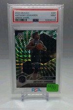 2020 Mosaic - Anthony Edwards Green NBA Debut - PSA 9- Rookie RC *TIMBERWOLVES*