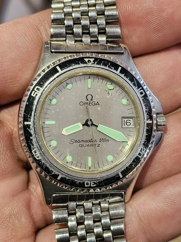 Vintage Omega Seamaster 120m Calypso Quartz Wristwatch 196.0230 Needs Service