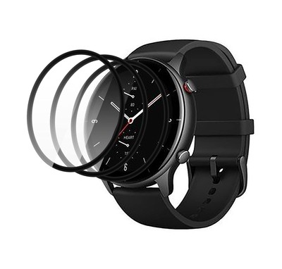 GMUJIAO 3 Pack Displayschutzfolie für AMAZFIT GTR 2e gehärtetes Glas3D gekrüm...