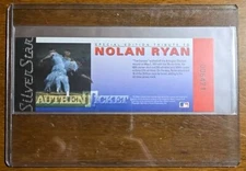 1991 AuthenTicket Silver Star Special Edition Tribute to Nolan Ryan Texas Ranger