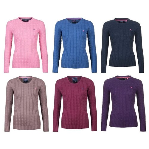Rydale Chunky Cable Knit Jumper Crew 