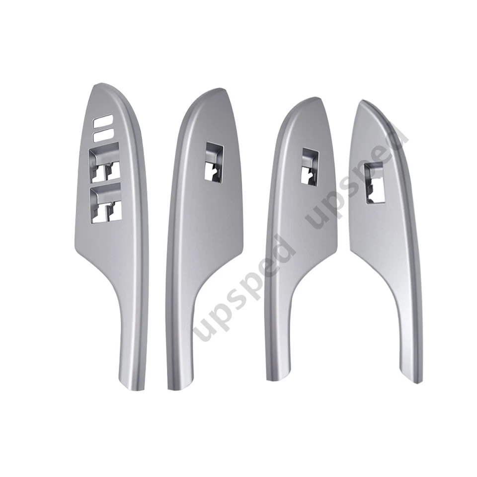 Panel bisel cubierta interruptor ventana auto auto auto plateado 4 piezas para Toyota Corolla 2009-13 Foto 2 de 4