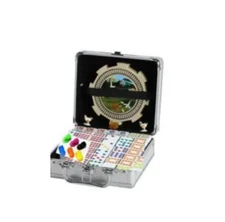 Double 12 Mexican Train Dots Set in Aluminum Case