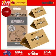 Silverfish Trap - 3 Pack - Ecological Silverfish Killer - Non-Toxic and Easy-To-