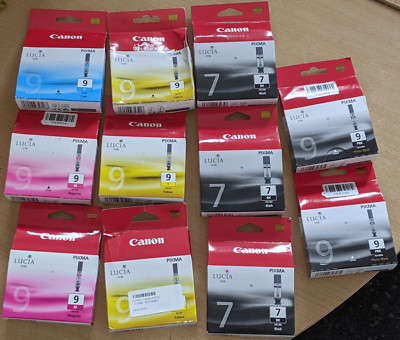 Original Canon Druckerpatronen 1x PGI-9C 2x PGI-9M 3x PGI-9Y 2x PGI-9k 3xPGI-7BK