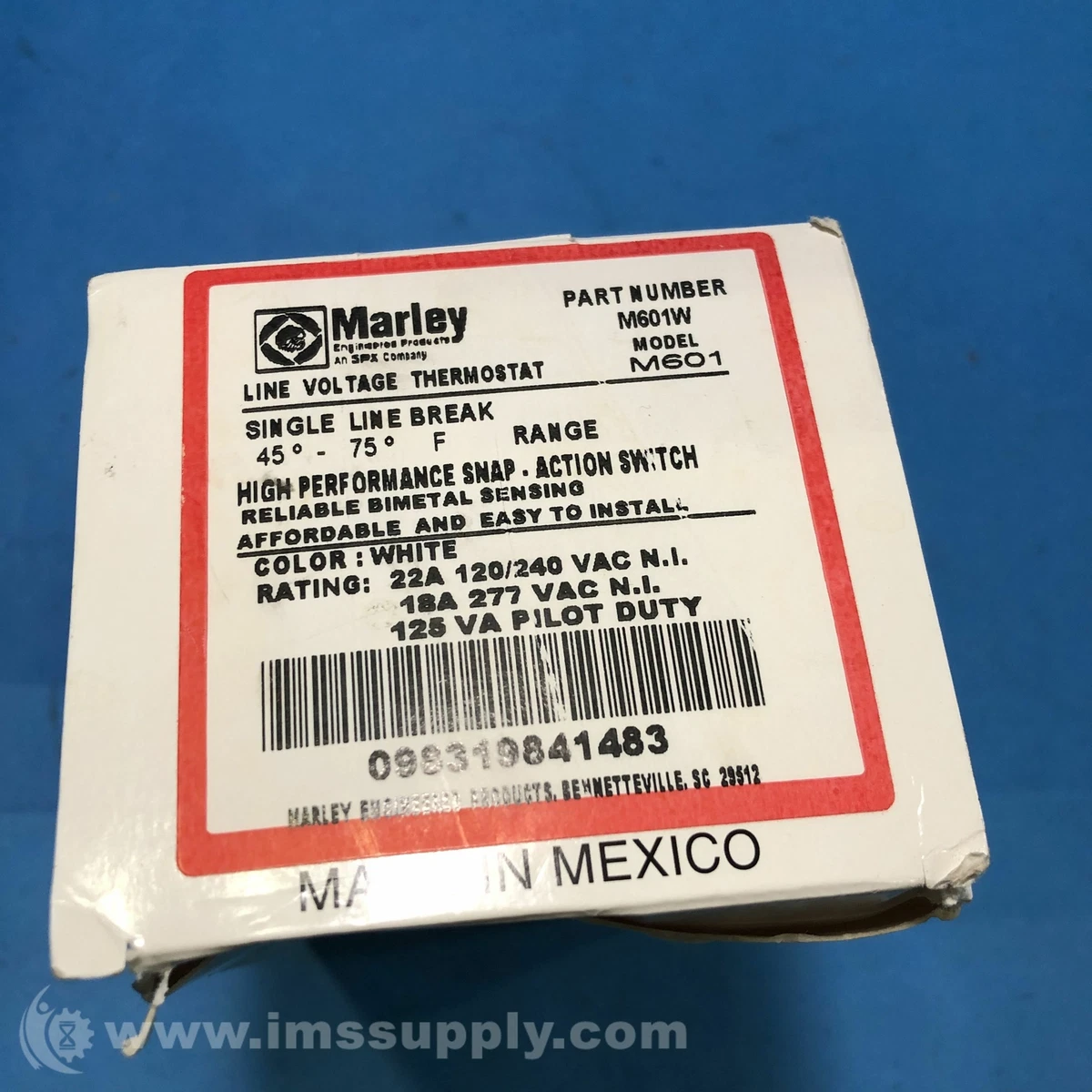 Marley M601W Voltage Thermostat, 120/240/277 Volt FNFP | eBay