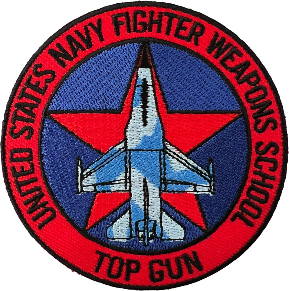 Top Gun Patch Iron Sew On Jacket Shirt United States Navy F14 Embroidered Badge