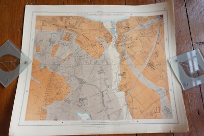 1877 Wandsworth Duntshill Westhill L&SWR London Eisenbahn Karte