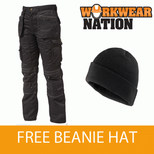 Apache FONDINA Pantaloni CORDURA Workwear Lavoro Protezione Ginocchio Pad Nero
