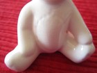 Vintage Lucie Sable 3" WHITE TEDDY BEAR porcelin Christmas Ornament Figurine — photo 10